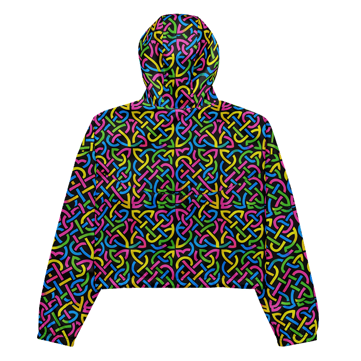 Neon Celtic Knot Windbreaker – Retro-inspired All-Over Print Jacket product image (2)