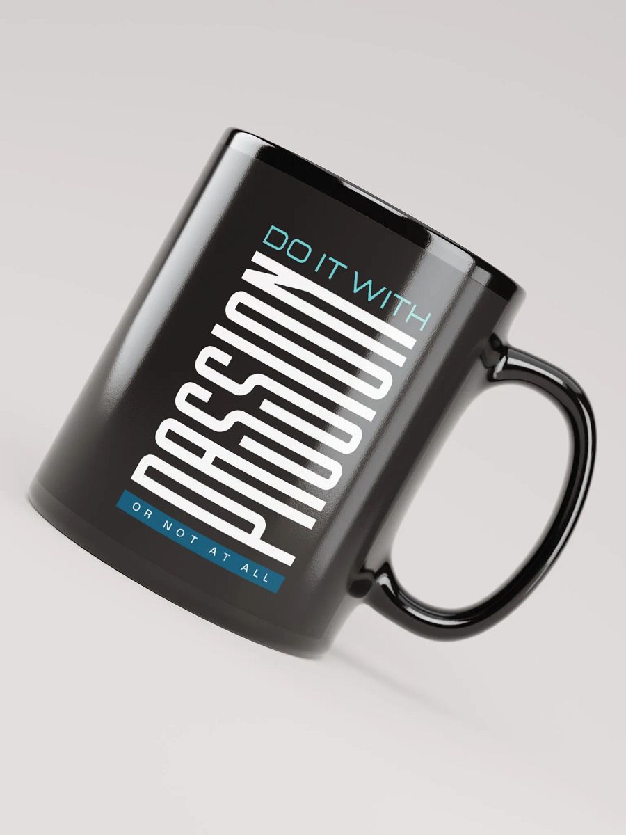 Do it With Passion Black Glossy Mug product image (4)