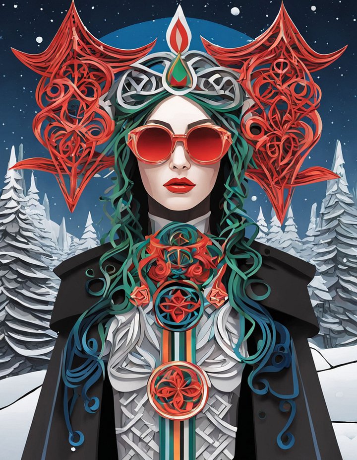 Winter Wiccan 09 - Instant Download product image (1)