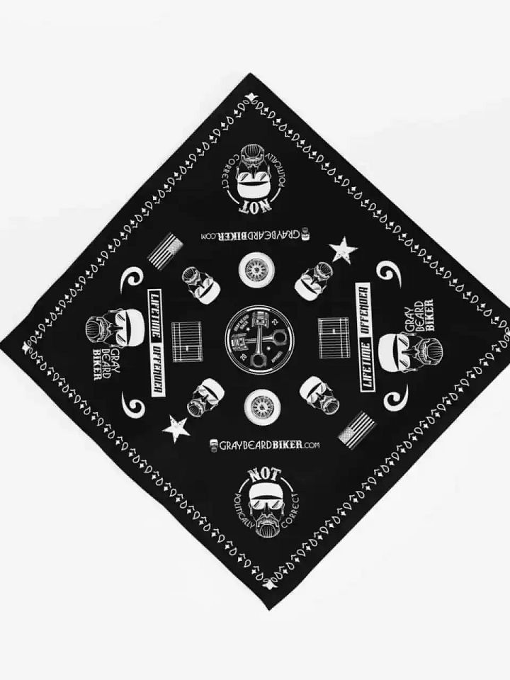 Gray Beard Biker Bandana product image (1)