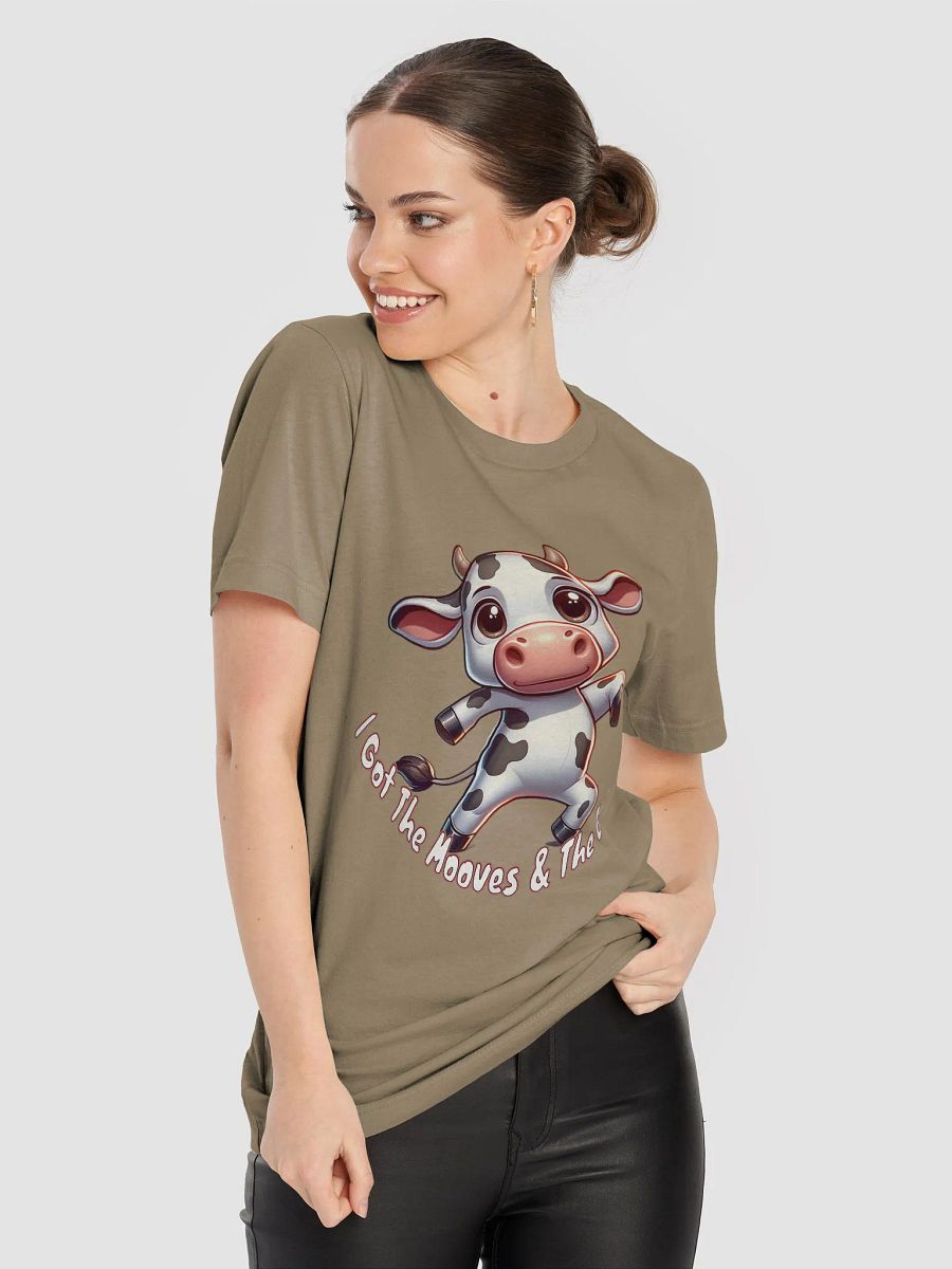 Adorable Dancing Cow T-Shirt - 'I Got The Mooves & The Grooves' Cute Cartoon Design product image (31)