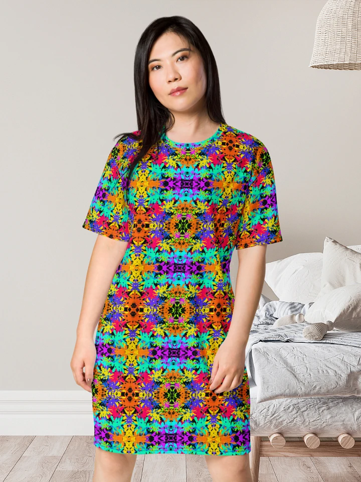 Bright Colourful Leaves Pattern Dress product image (1)