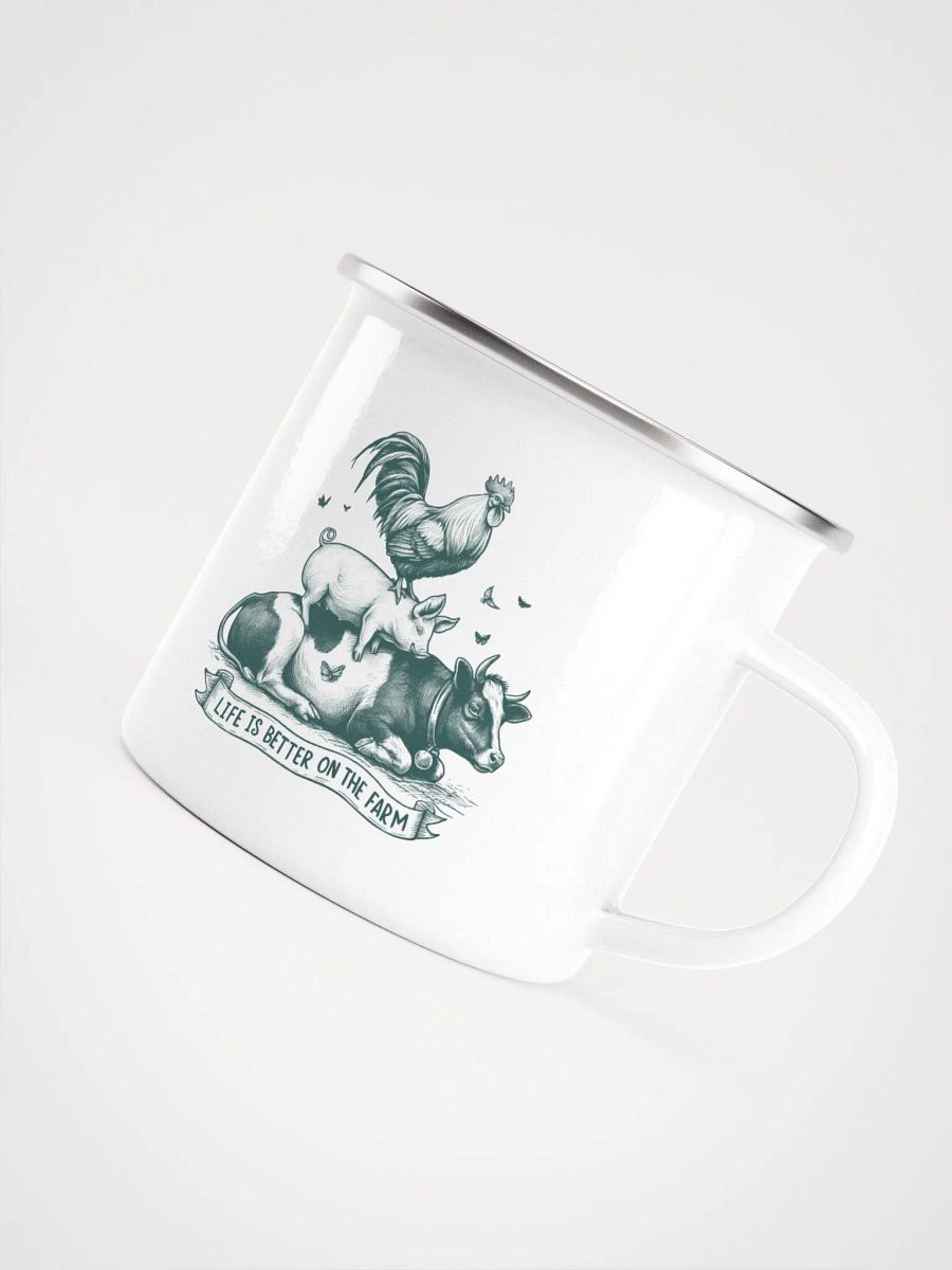 "Life is better on the farm 2" enamel Mug product image (2)