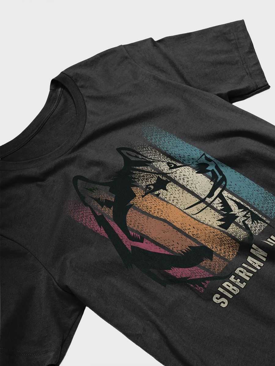 Siberian Husky Gradation Color Regular Fit T-shirt product image (7)