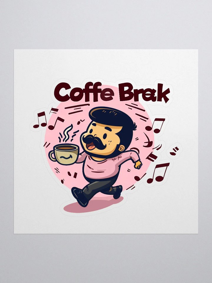 Coffee Break Pink Sticker product image (4)