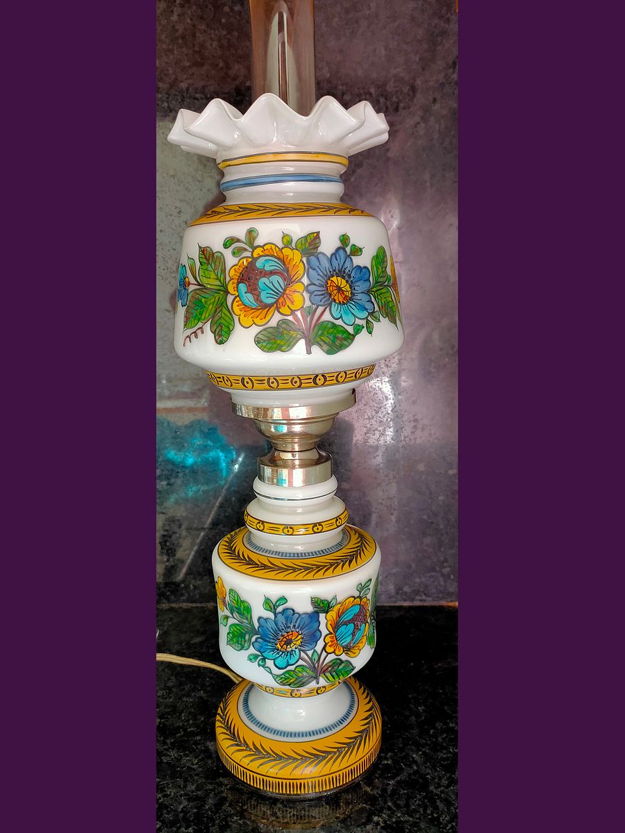 Candeeiro vidro com flores, candeeiro de mesa, decoração única de escritório, presente, casamento, decoração casa, presente product image (5)
