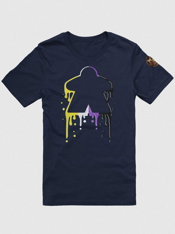 Drippy Non-Binary Pride Meeple T-Shirt product image (2)