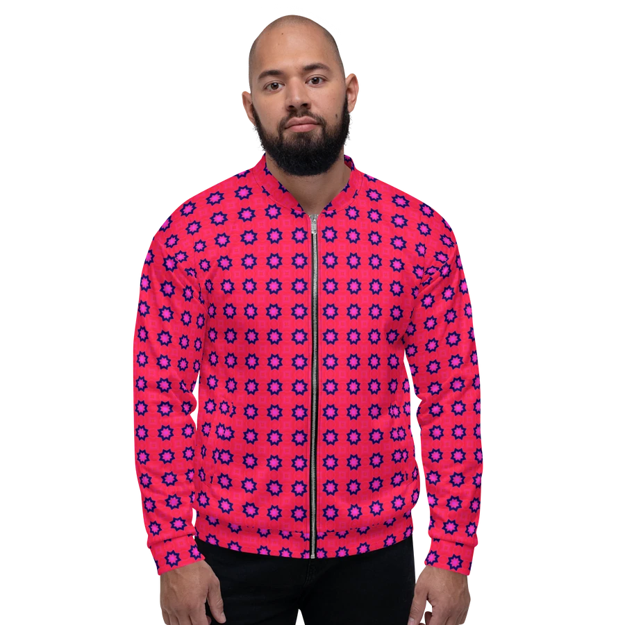 Abstract Red Unisex Bomber Jacket product image (1)