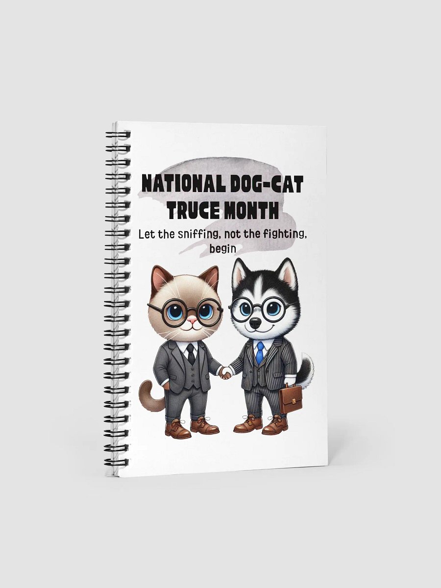 Dog-Cat Truce Month Spiral Notebook product image (1)