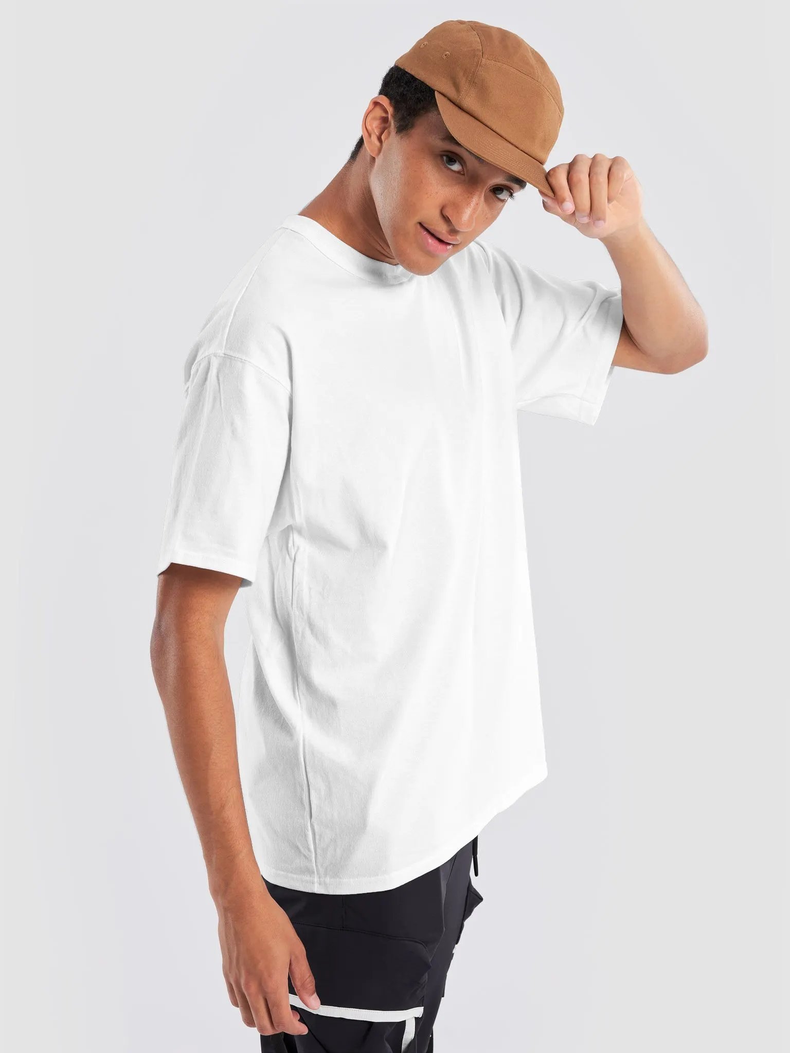 Plain Color White T-Shirt product image (2)
