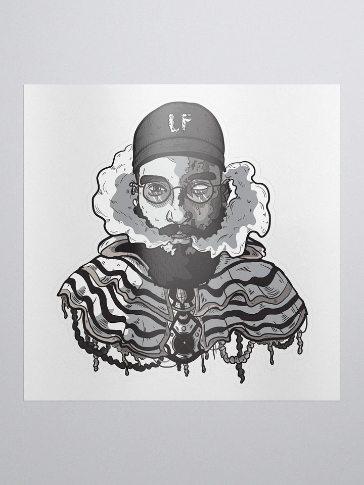 Loud Wizard Sticker (BLACK AND WHITE) product image (1)