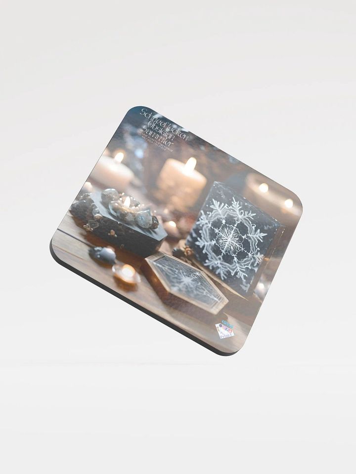Untersetzer aus glänzendem Kork, Jahres Abo. Schneeflocken Obsidian Sammler product image (1)