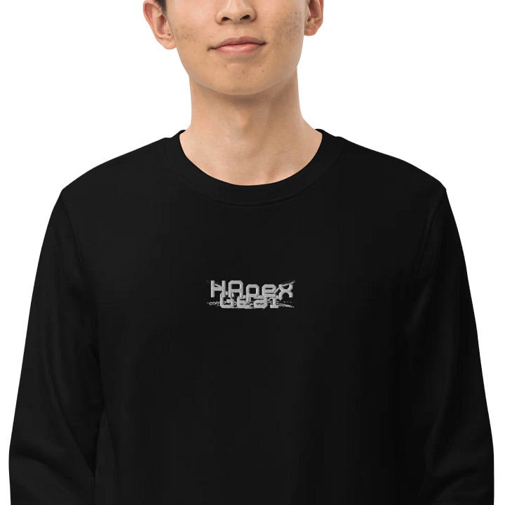 Unisex Organic Sweatshirt - Embroidered - White HApex Gear White Logo product image (1)
