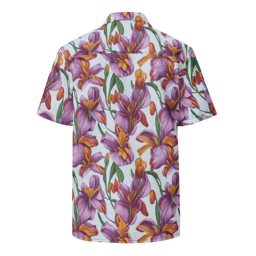 Floral Pattern Peruvian Lily Flowers Hawaiian Shirt product image (2)