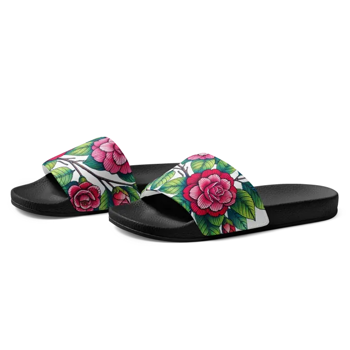 Blooming Bliss Women's Slides | AI Design product image (2)