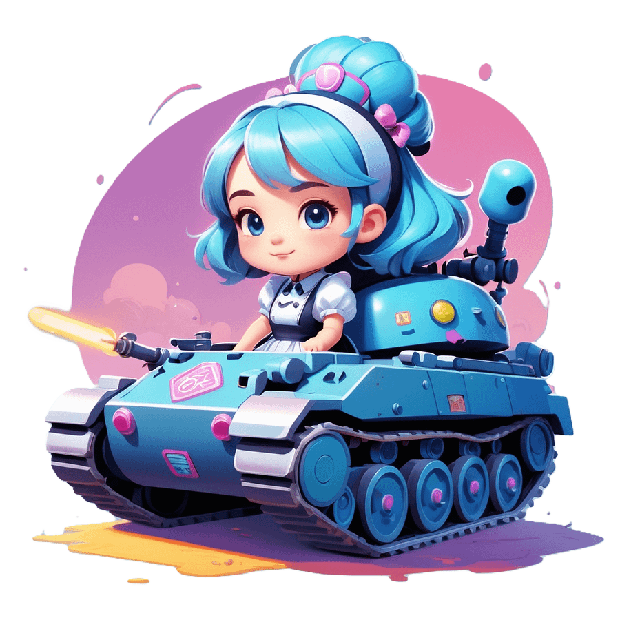 Chibi Maid Tank Set A - Pin Button Collection product image (3)