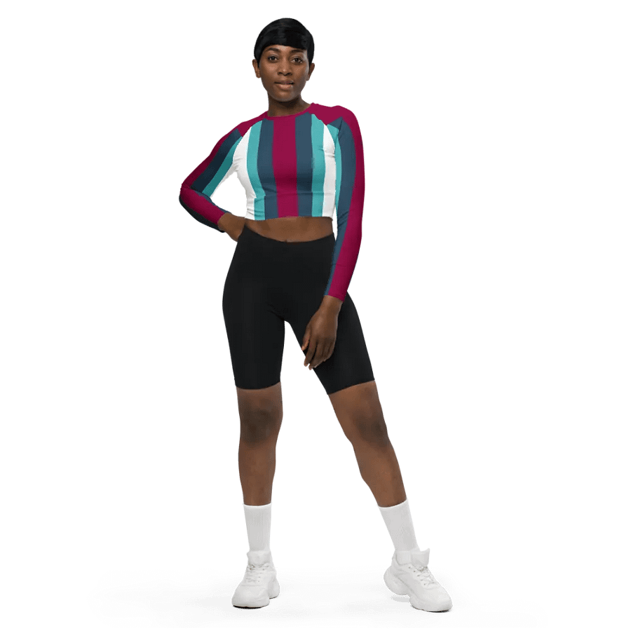 Symmetric Stripes Eco-Friendly Crop Top product image (1)