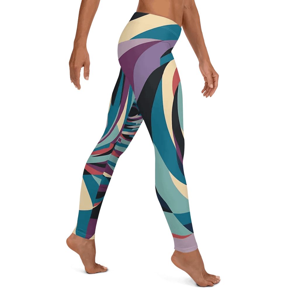 Abstract Lithographic Pattern Design leggings - V5 product image (5)
