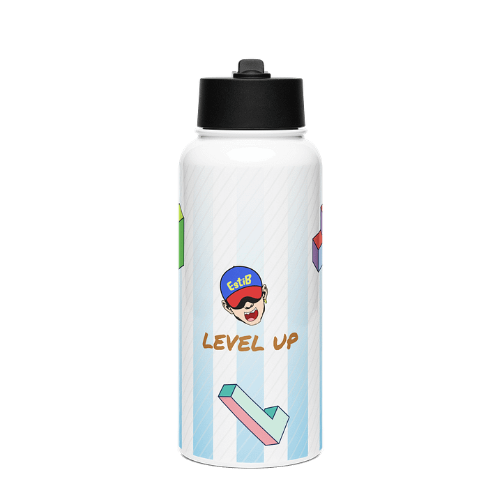 Level Up Geometric Stainless Steel Water Bottle product image (1)