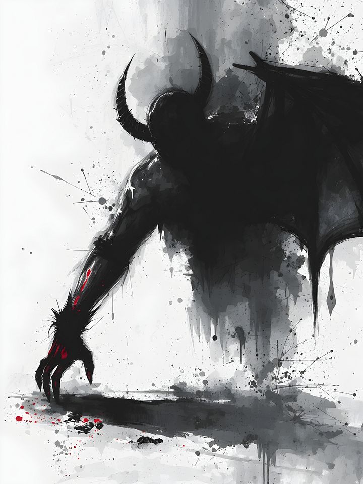 The Unseen Evil - Abstract Dark Shadow Art Print product image (1)