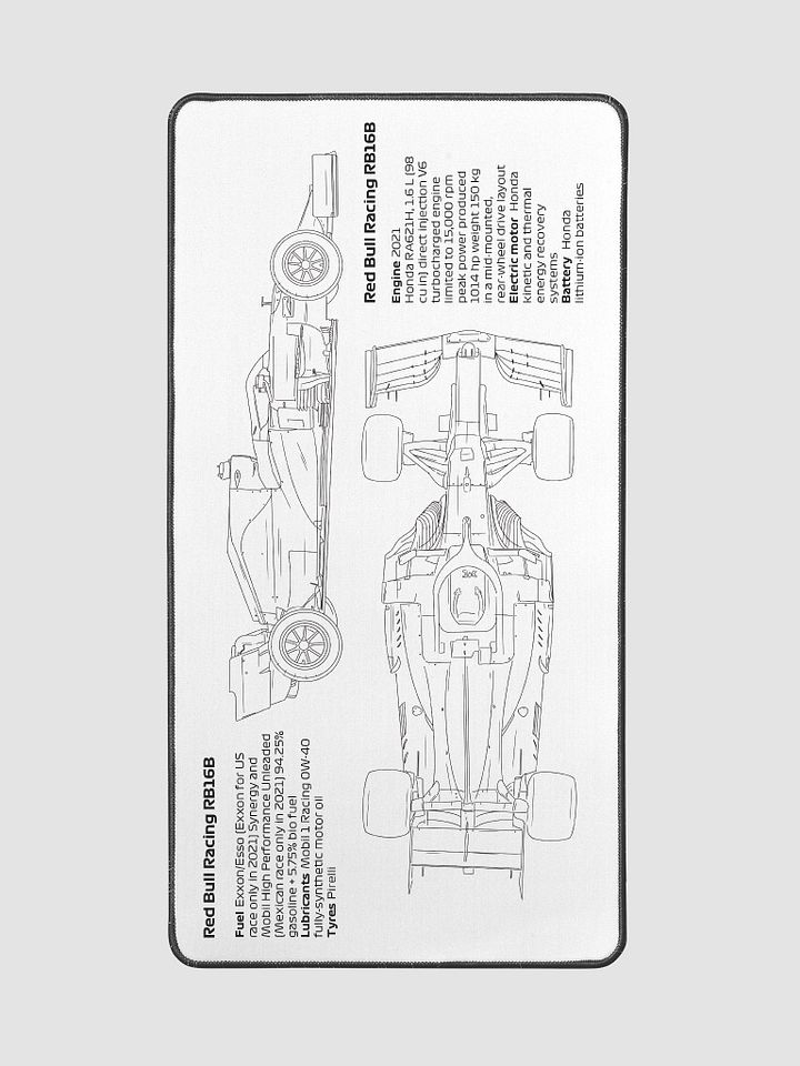 Red Bull Racing RB16B technical blueprint drawing - mouse and keyboard pad product image (2)