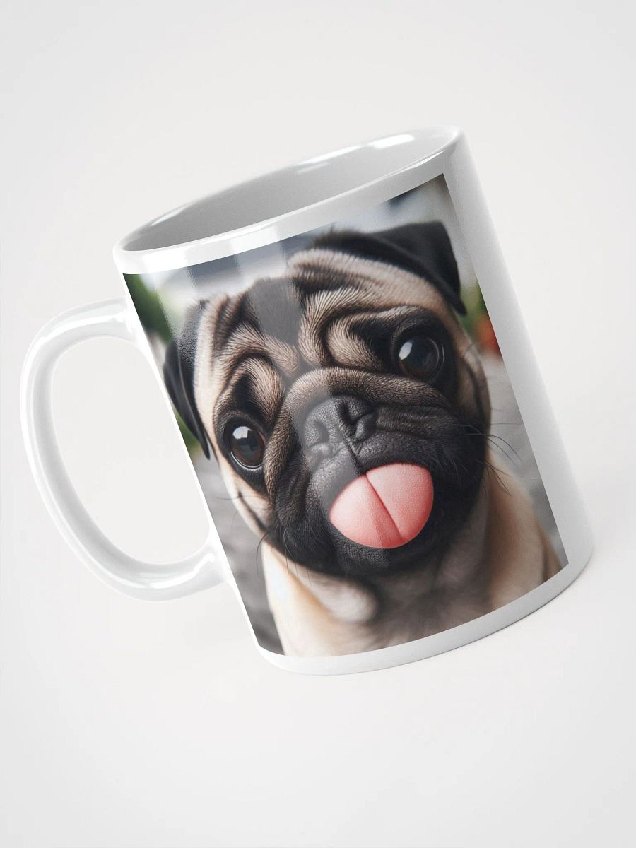 Rude Pug #Humorous Glossy Mug - White product image (3)