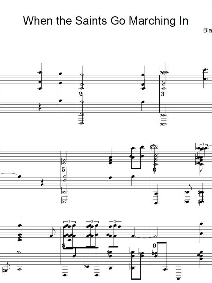 When the Saints Go Marching In - Piano sheet music product image (1)