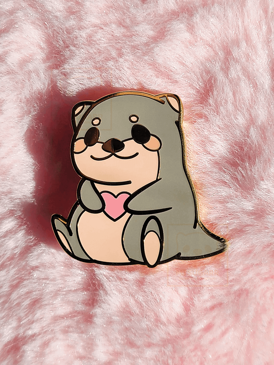 Chubby Love Otter Enamel Pin product image (3)