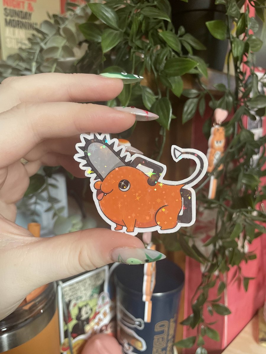 Holographic Pochita Sticker product image (1)