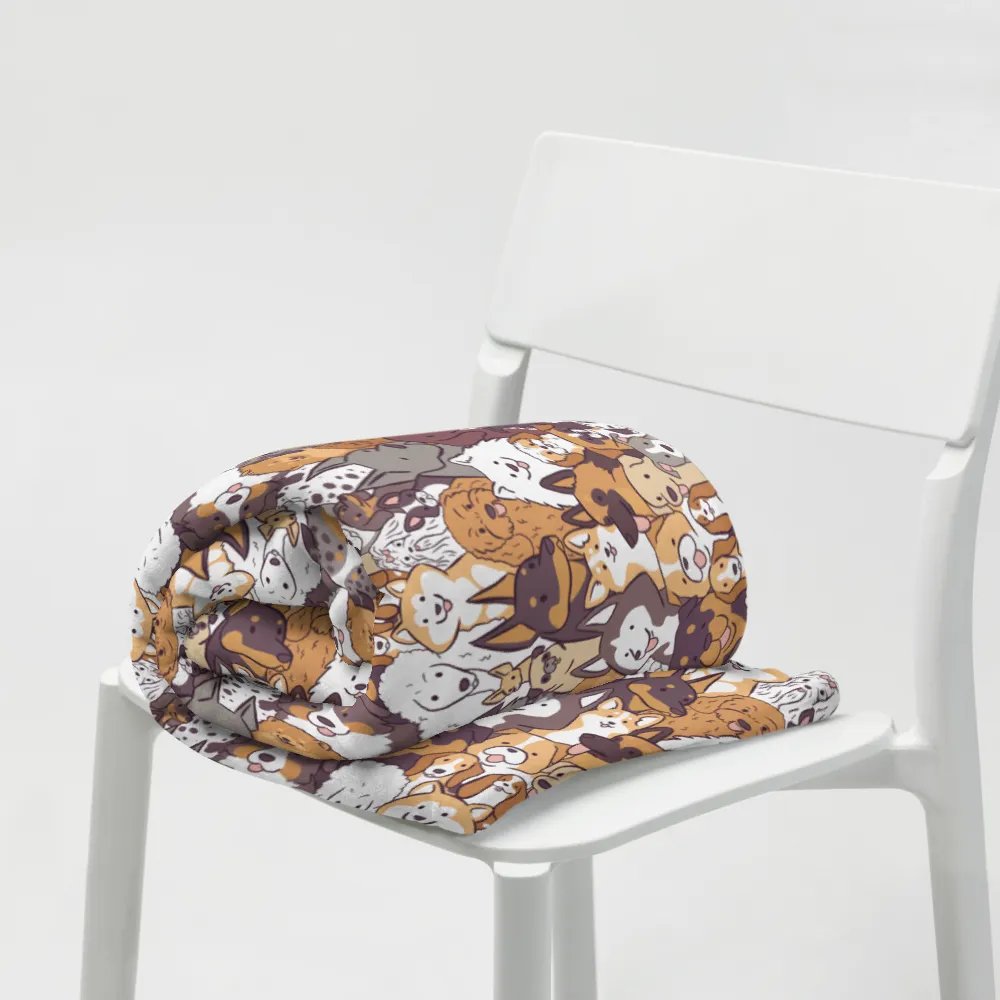 Whimsical Dogs Throw Blanket product image (7)