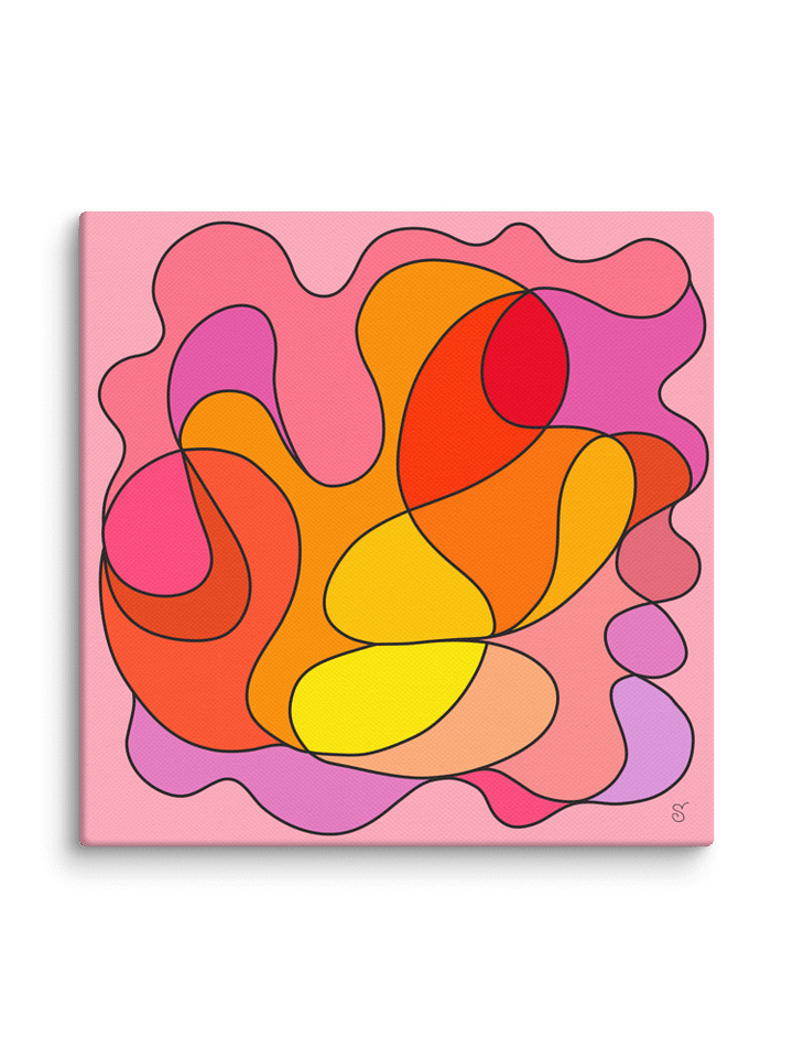 Vibrant Canvas Art: Abstract Color Explosion - Abstract Square No. 5 product image (2)