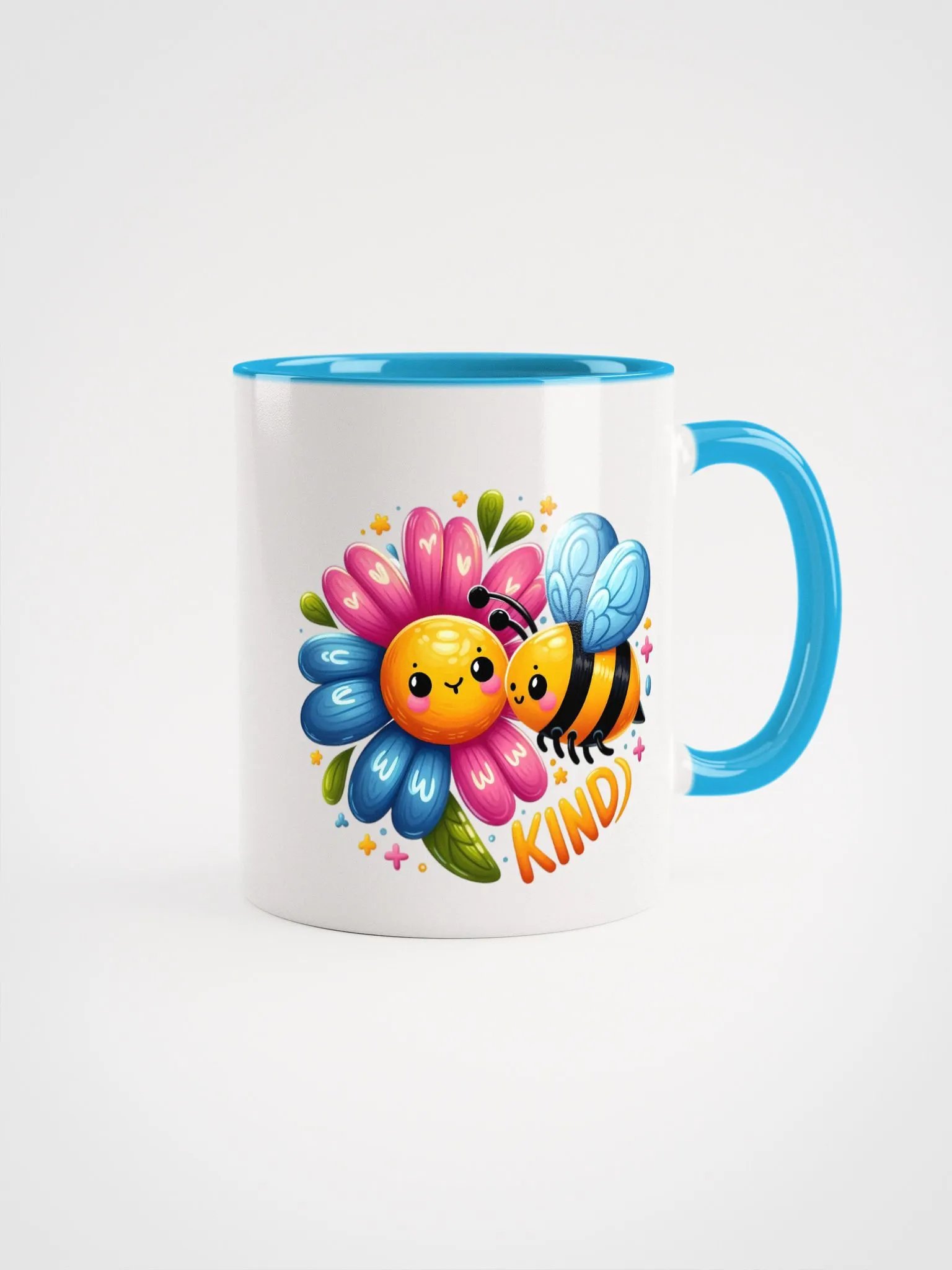 Cheerful Bee Kind Flower Ceramic Mug product image (6)