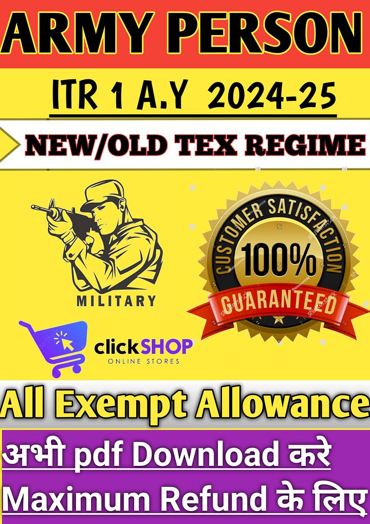 Army person all Exempt allowance ITR A.Y 2025 product image (1)