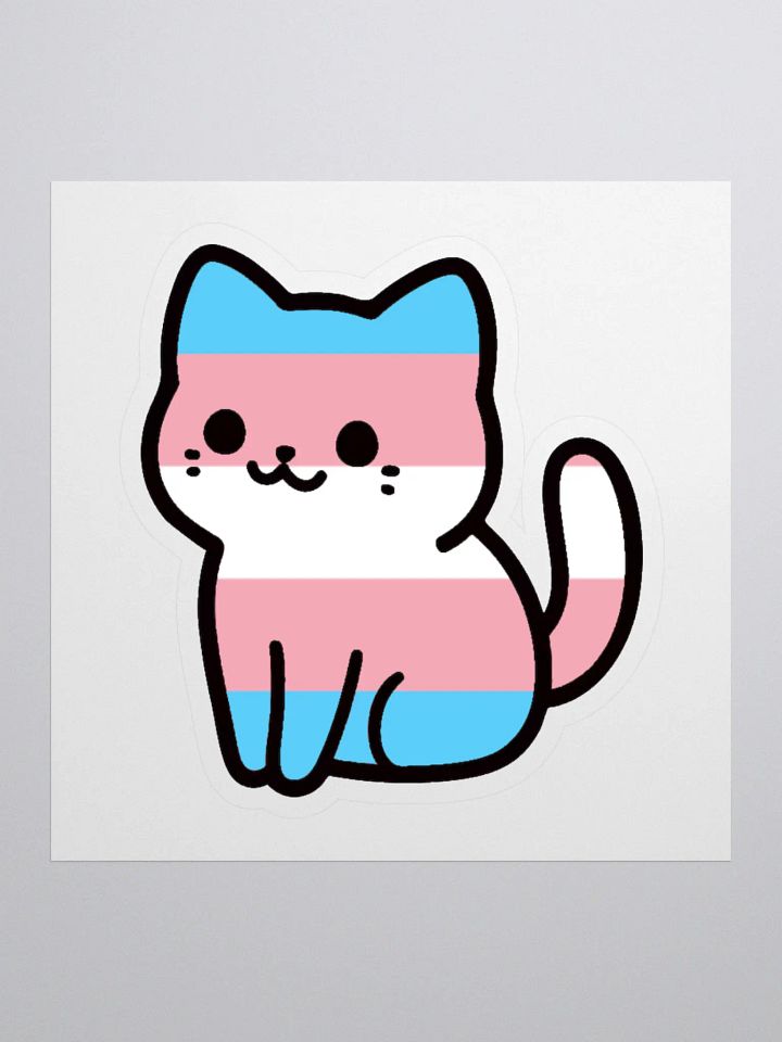 Transgender Pride Kitty Sticker product image (1)