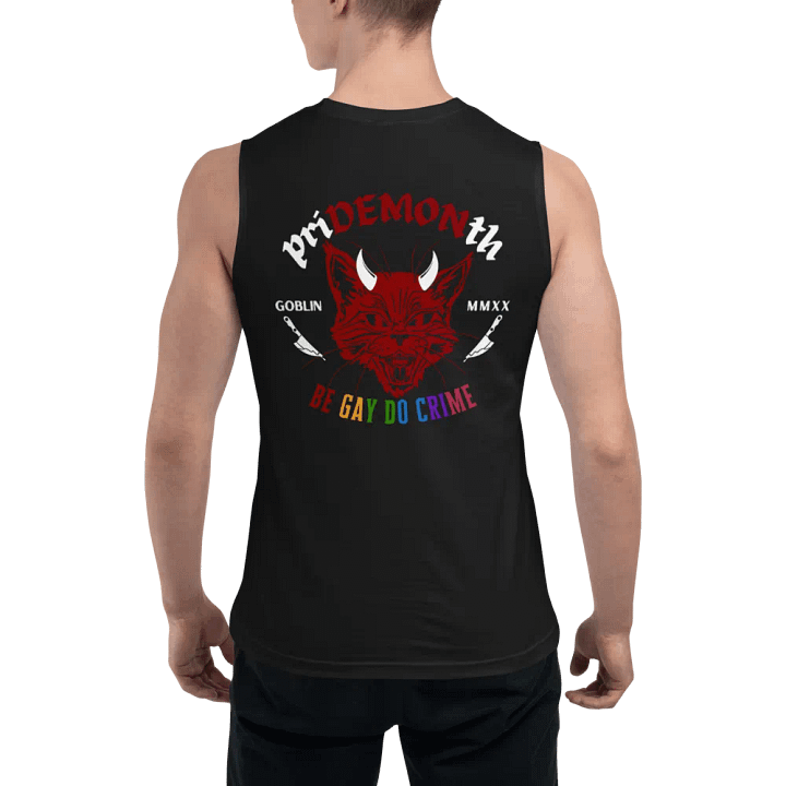 priDEMONth Muscle Tee {Dark} product image (1)