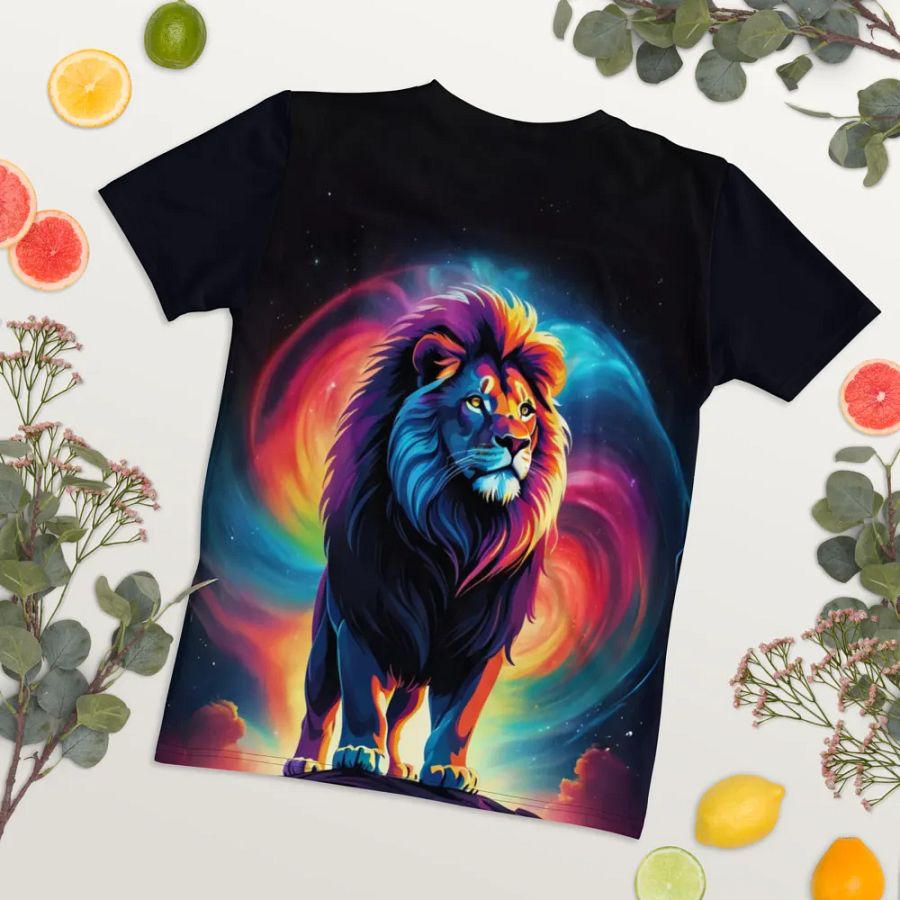Lion Colorful All Over Print T-shirt product image (8)