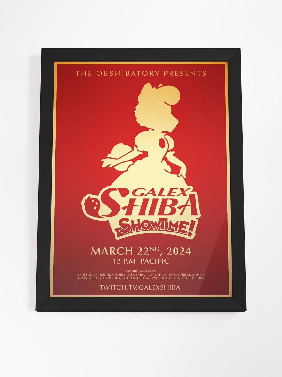 Galex Shiba Showtime Poster - Red Framed product image (4)
