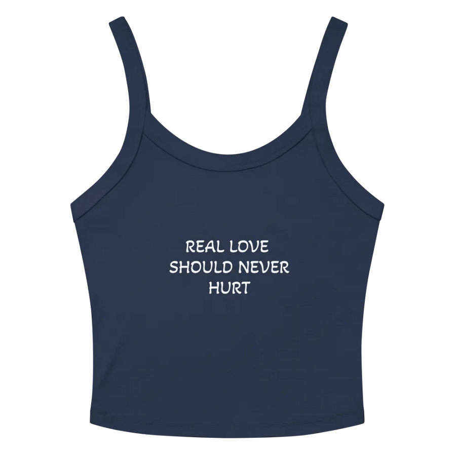 LOVE SHOULD NEVER HURT BLUE TANK product image (2)