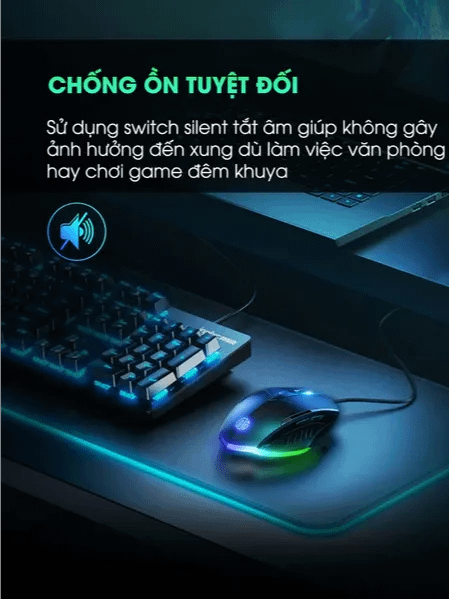 Chuột máy tính gaming chơi game SIDOTECH Inphic P1W bản có dây và không dây tắt âm silent 7200 DPI Led RGB - Chính hãng product image (3)