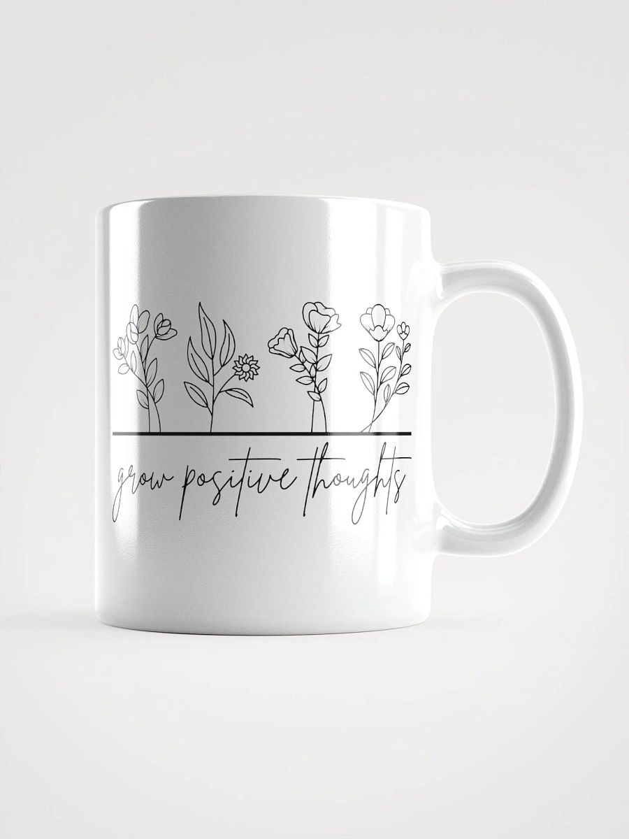 Grow Positive Thoughts White Glossy Mug product image (1)
