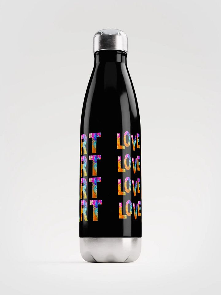 stainless steel water bottle with beautiful I Love Art' product image (1)