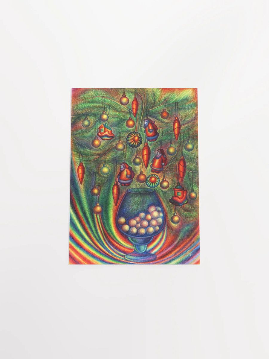 Whimsical Christmas Tree Poster - Christmas Still Life product image (4)