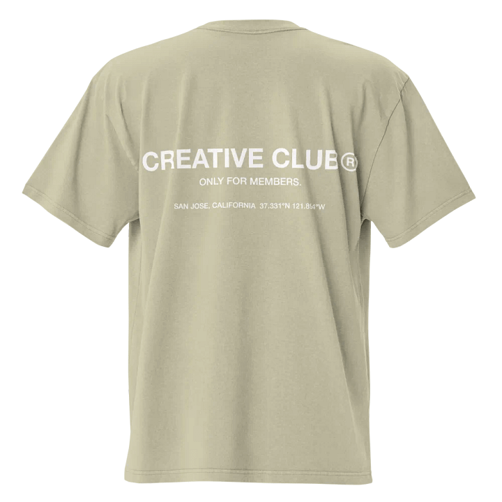 Oversized Creative Club Faded Eucalyptus T-Shirt product image (2)