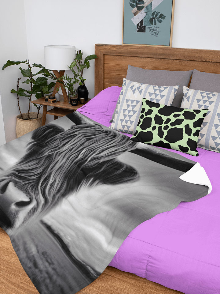 Highland Cow Photo Cozy Blanket product image (1)