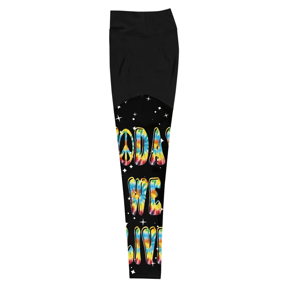 Peace sign sports leggings product image (7)