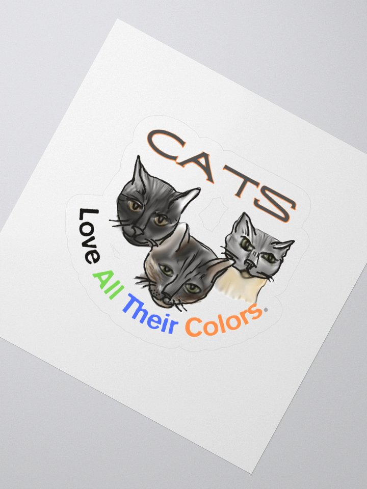 Colorful Cats Kiss Cut Stickers product image (8)