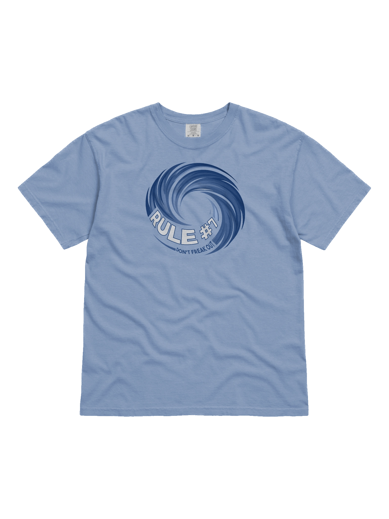 Rule #7 Graphic Tee Hockey Blue and White product image (8)