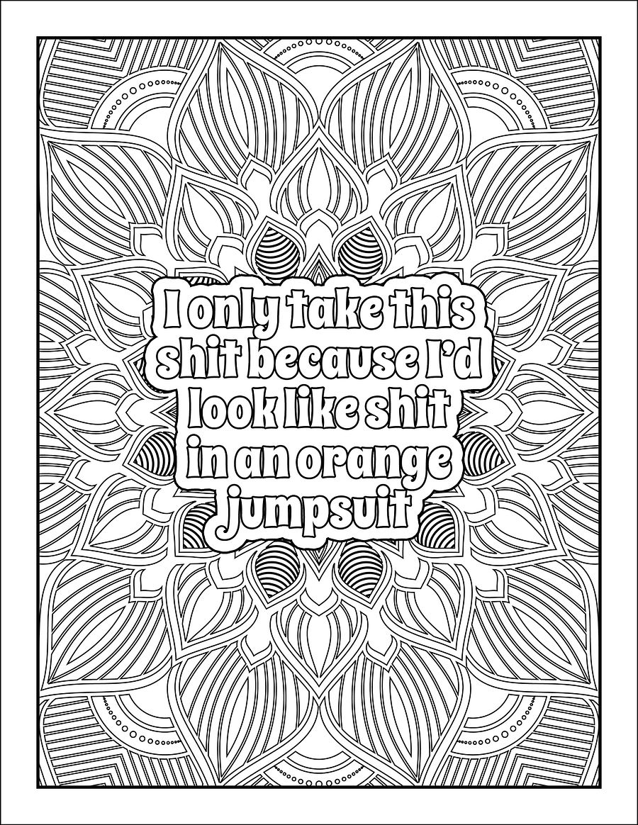 I F@cking Hate My Customer Service / Retail Job Adult Swear Word Coloring Book | Printable | Cuss Words | Sweary Phrases | Curse Words product image (4)