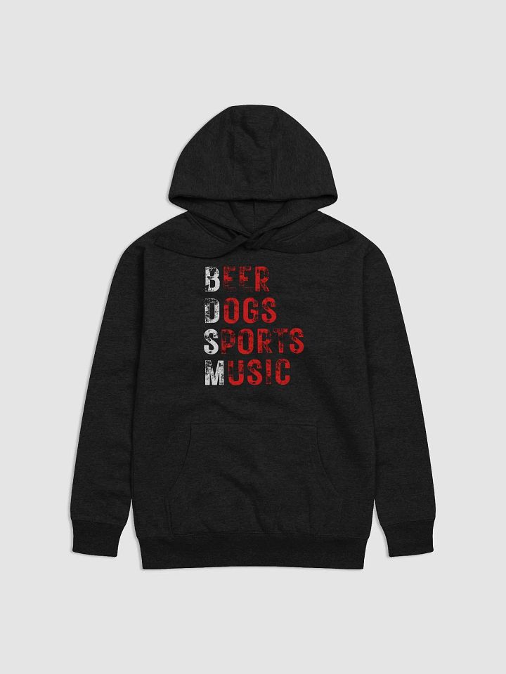 Beer Dogs Sports Music Hoodie – Fun Outrageous Gift In Red product image (1)