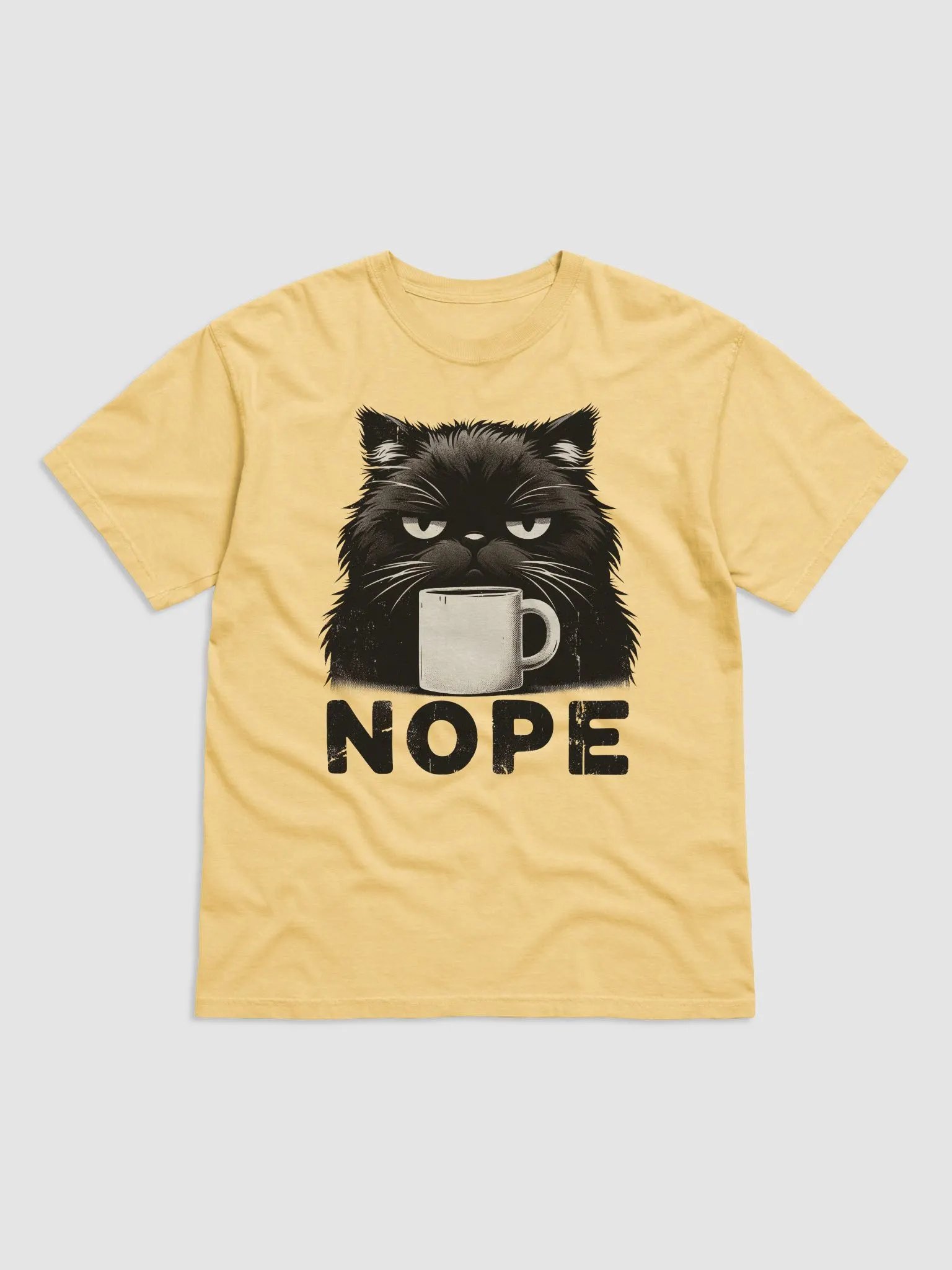 Nope Not Today - Grumpy Cat with Coffee Illustration product image (4)
